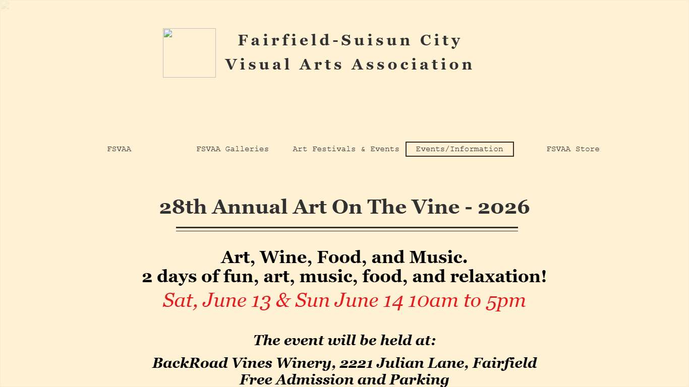 Art on the Vine 2026 fsvaa